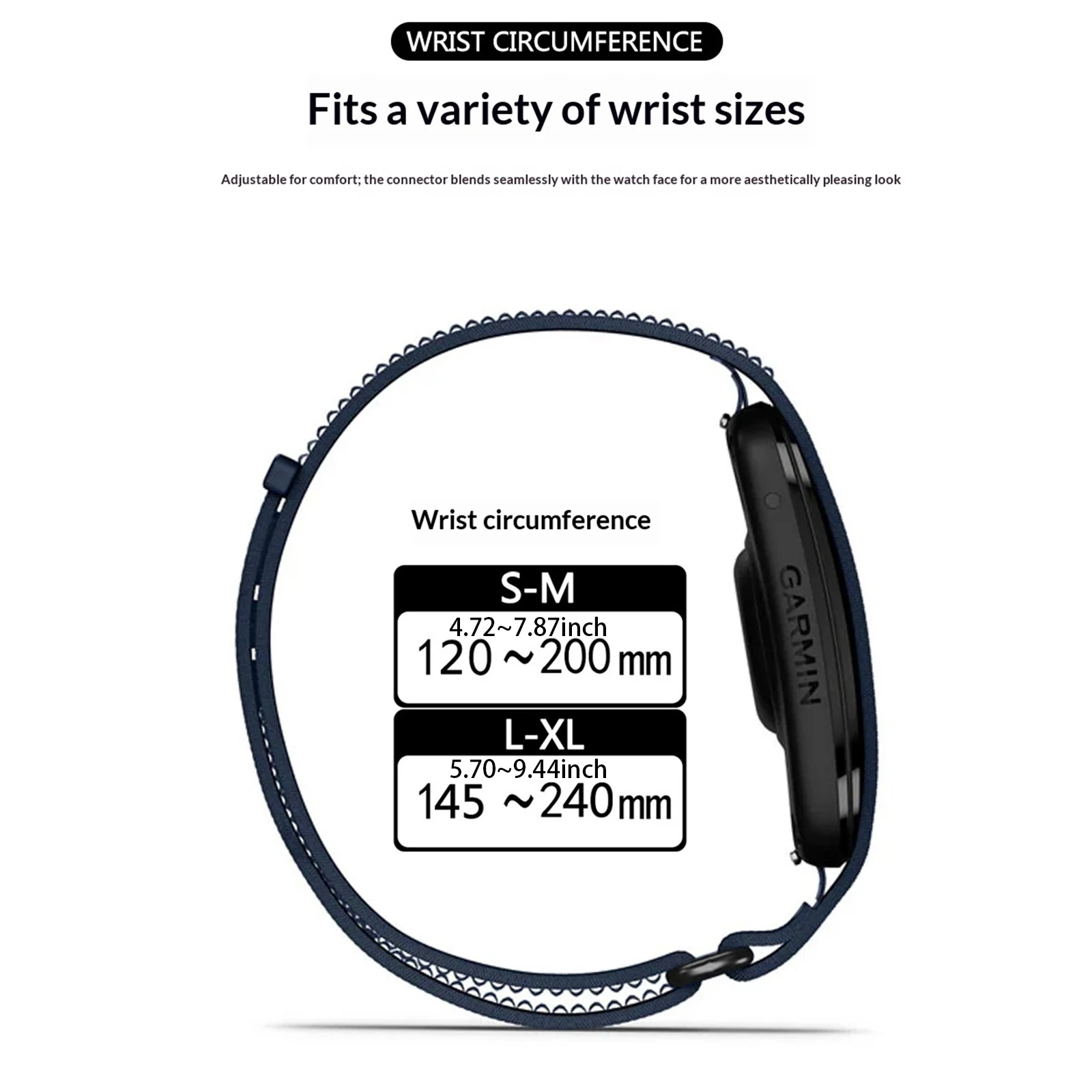 Breathable Adjustable Nylon Watch Strap - Sport Replacement Wristband