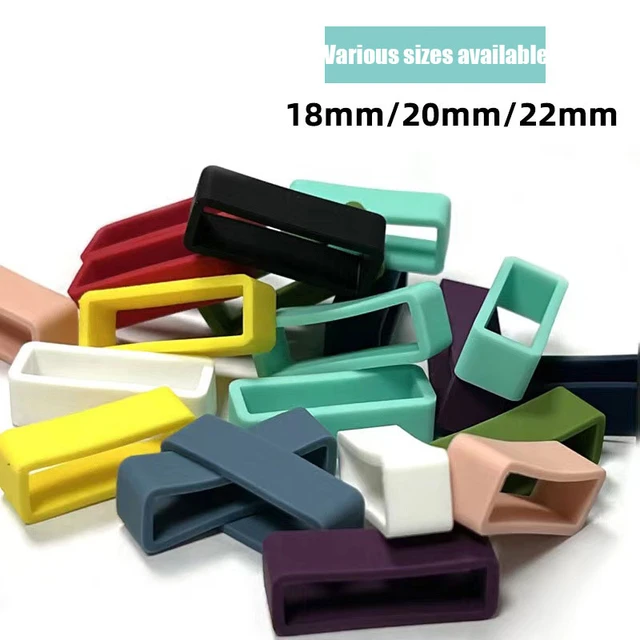 20mm Stainless Steel Watch Strap Keeper  Silicone Rubber Watchband Ring  Loop - Watchbands - Aliexpress
