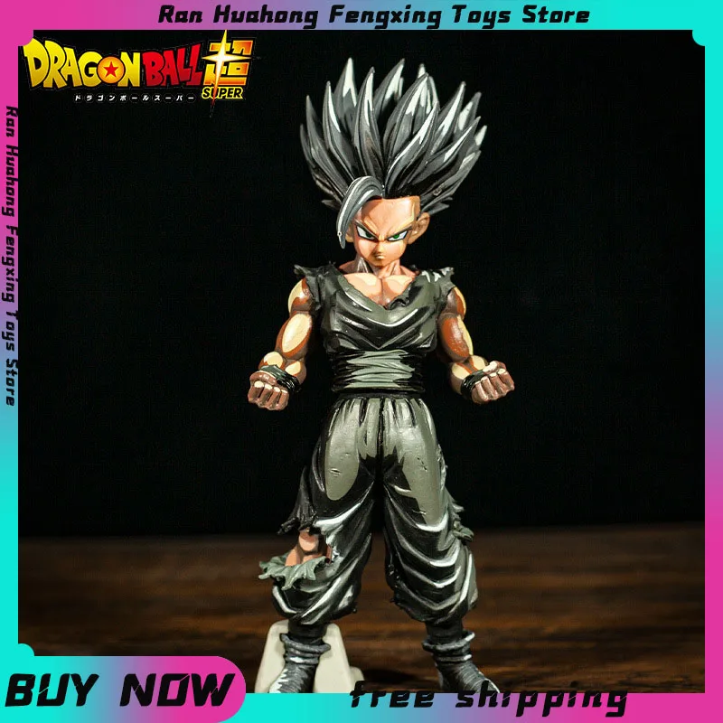 Dragon Ball 24Cm Anime Z Figure Gohan Super Saiyan Chocolate Black Ver. Action Figure In Pvc Dbz Gohan Goku Modello Da Combattimento Giocattolo Regalo