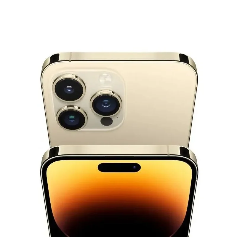Official Certificated,Original Apple Iphone 14 Pro 6.1" Display 48MP Camera Dual SIM 3200mAh Battery Gold (Renewed Premium)