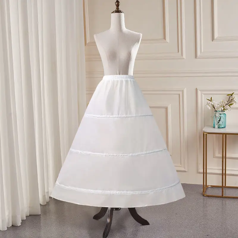 

Plus Size In Stock High Quality 3-HOOP Bridal Petticoats White Wedding Gown Petticoat Slip Underskirt Wedding Accessories