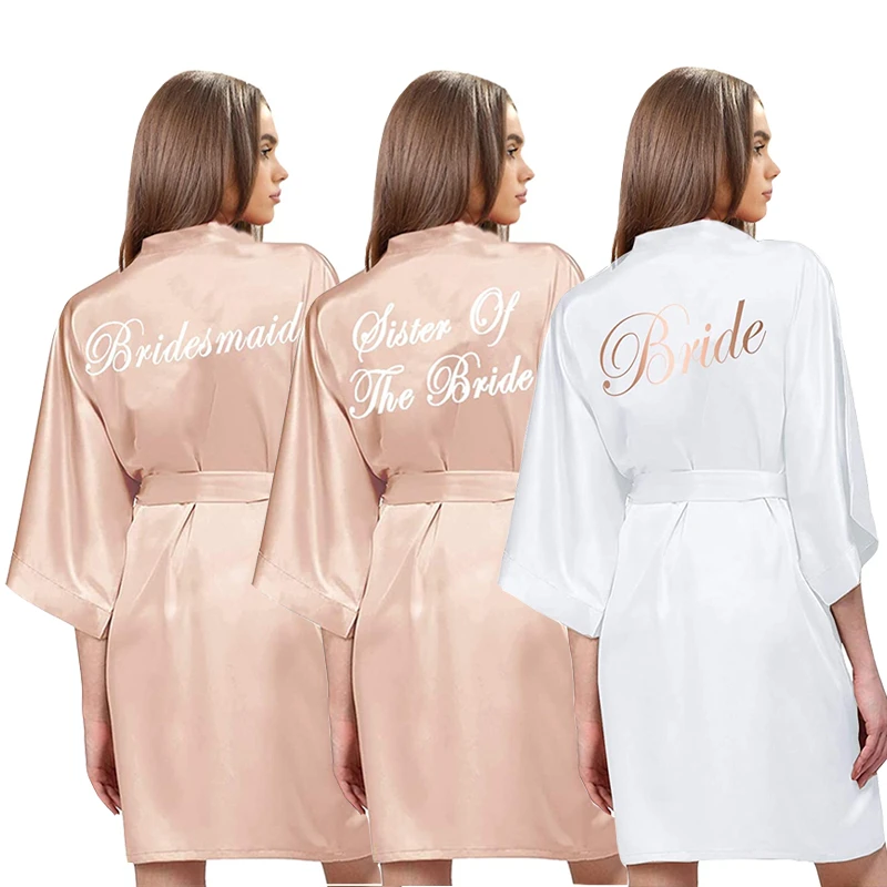 Plus Size 3/4xl Silk Satin Robe Bride ...