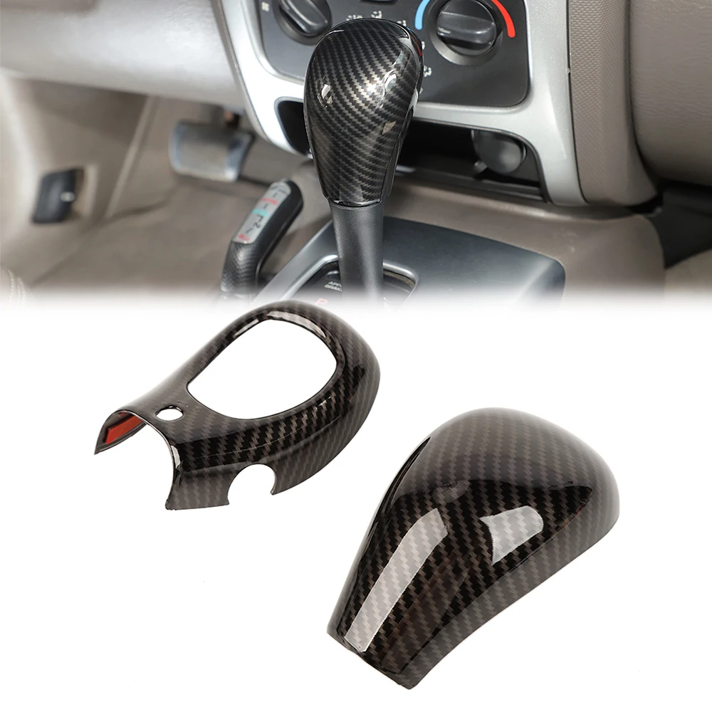 

Car Gear Shifter Knob Head Trim Decoration Cover for Jeep Liberty 1999-2006 Auto Interior Accessories Moulding ABS Carbon Fiber