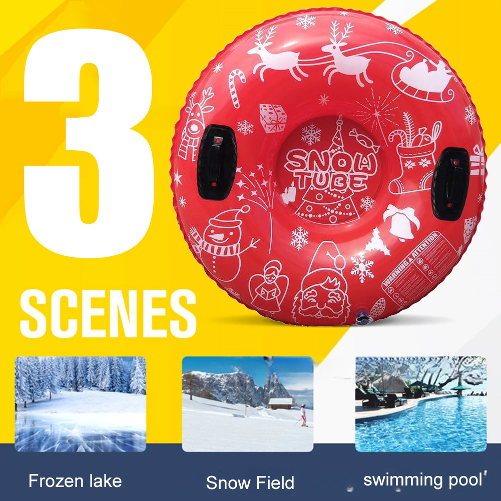 Universal Inflatable Ski RingWaterproof Winter Inflatable Snow Tube PVC Skiing Circle Rings Outdoor Sports