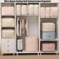 1PC Quilt storage bag Large capacity clothes quilt sorting bag compressible travel portable down jacket storage bag 2