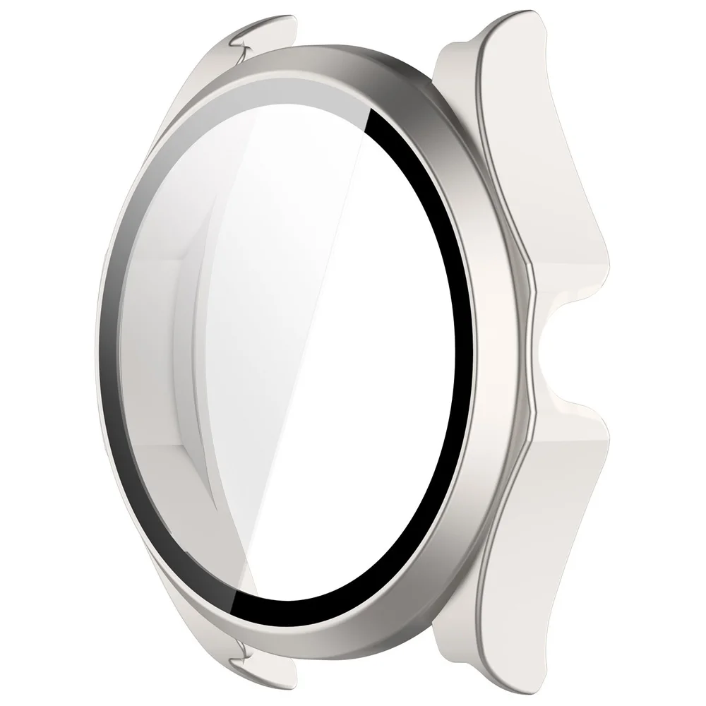 Premium Tempered Glass & Protective Hard Shell Case for Smartwatch - Full Screen Protector Cover Guard