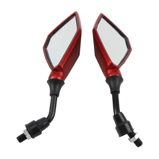 2Pcs 10MM Universal Motorcycle Rearview Mirror Wide Angle Adjustable For Scooter Electric Bike Moped ATV Modified Accessories