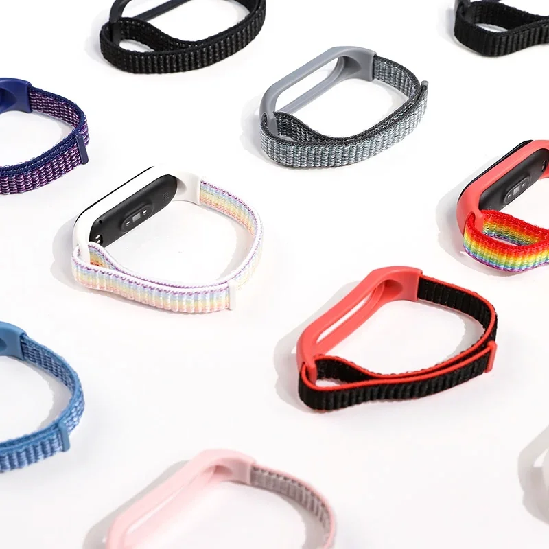 Nylon schleife Für Xiaomi Mi Band 7-7 nfc smartwatch Armband Sport Miband7 Correa Ersatz Armband smart band 7 6 5 4 3 Strap – Detail 1