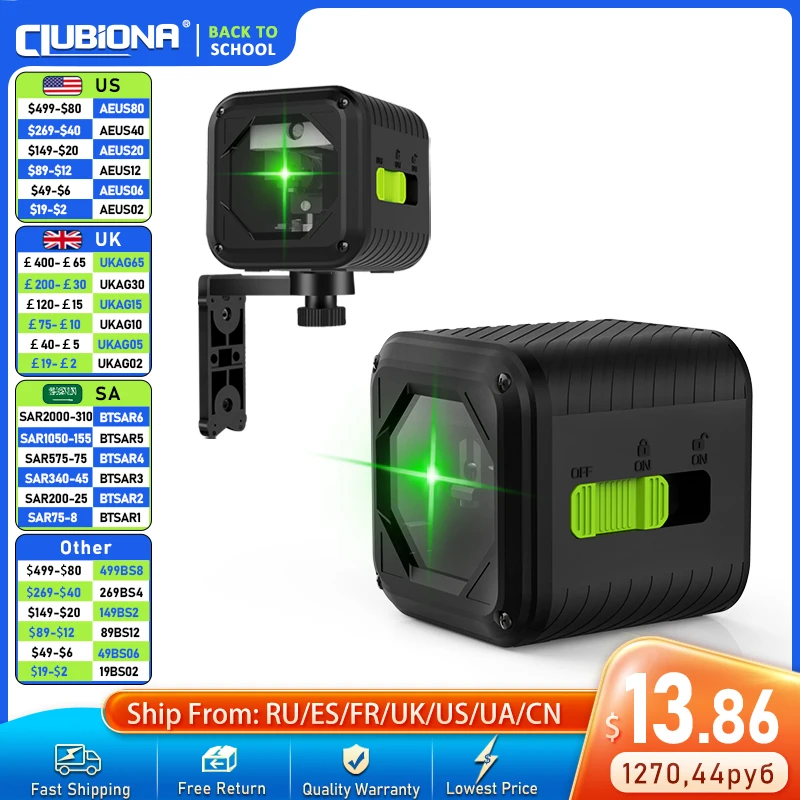 Special offer Flash Deals: (Limited quantity) High Performance 2 Lines Laser Level