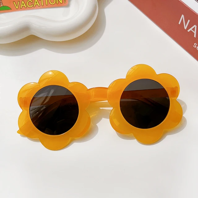 New Kids Sunglasses Children Round Flower Sunglasses Girls Boys Baby Sport Shades Glasses UV400 Outdoor Sun Protection Eyewear c2597-9