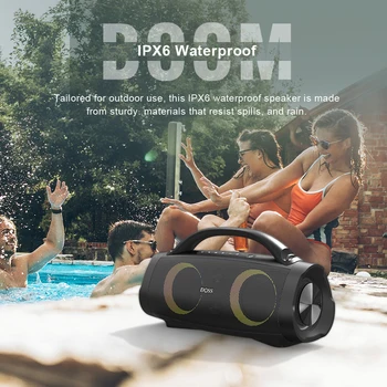 DOSS Portable Bluetooth Speaker Powerful 100W Stereo Sound Bass Subwoofer Sound Box TWS IPX6 Waterproof Outdoor Wireless Speaker 3