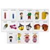 20pcs Antonyms Russian Early Educational Flashcards For Children Toddler Learning Cards Kindergarten Teacher Teaching Aids tools 4