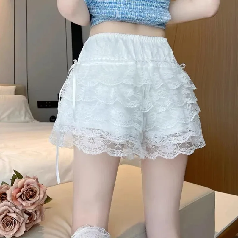 Floral Lace Lolita Summer Safety Shorts - Women’s Fashion Loose Petticoat Underpants