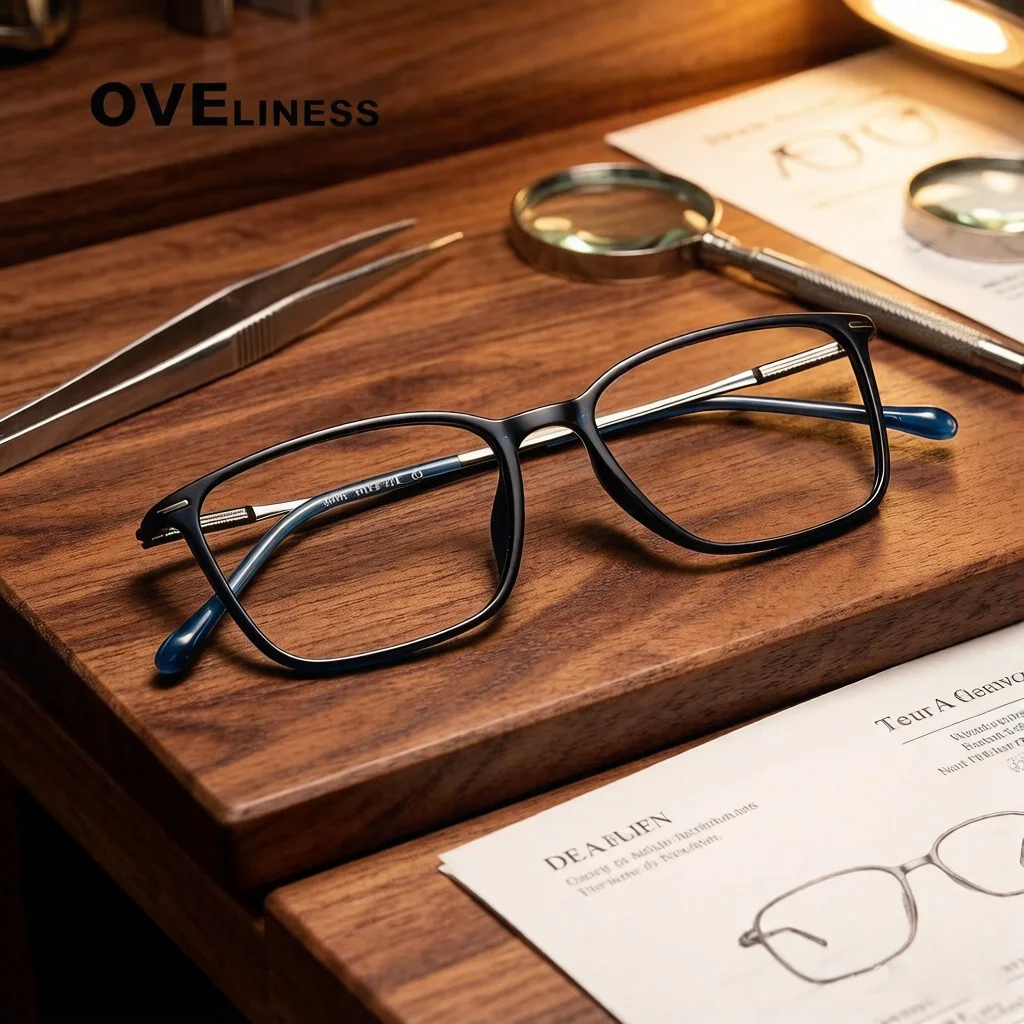 Vintage Acetate Titanium Glasses Frame Men square Eyeglasses Frames Women Luxury Brand Ultralight Eyewear spectacles