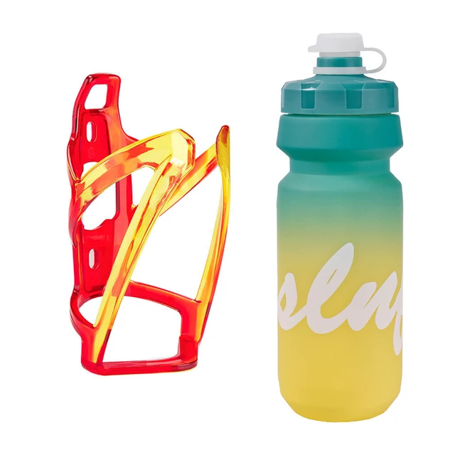 FZCSPEED Bike Water Bottles with Bicycle Holder 650ml Mtb Cycling Squeeze 22 oz Sport Bottle 6