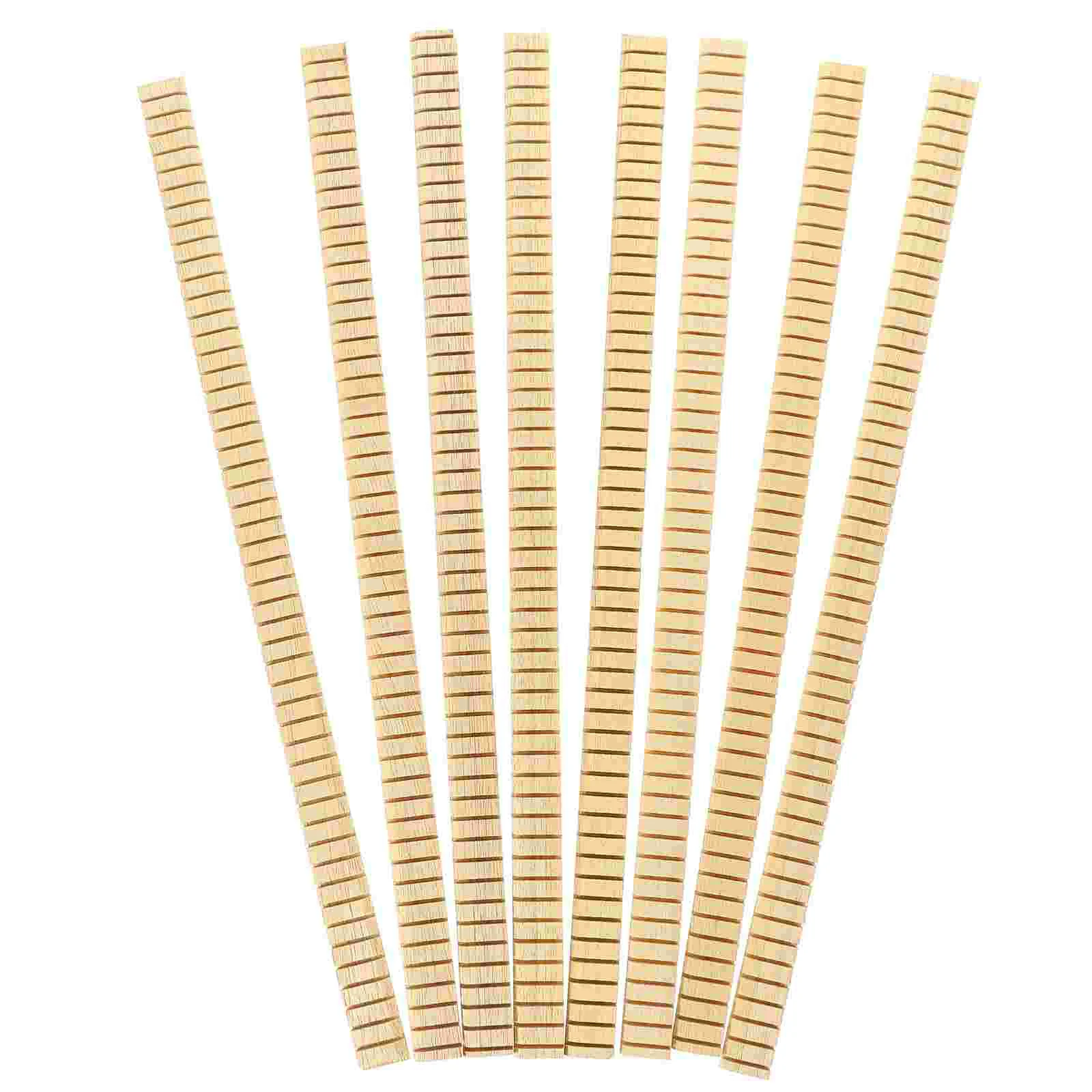 

8 Pcs Guitar Inlay Strips Bass Decor Body Inlays Wooden Binding Material Travel