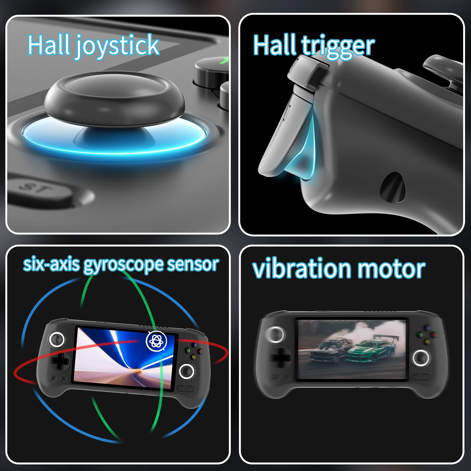 ANBERNIC-consola de juegos portátil RG556, Retro, pantalla AMOLED de 5,48 ", WIFI, reproductor de videojuegos Android, compatible con transmisión de asistente AI - Image 6