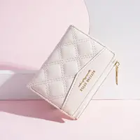 New Embroidery Coin Purse Women Wallet Ladies PU Leather Solid Color Short Wallet Zipper Card Bag Card Holder Student Money Bag - Image 4