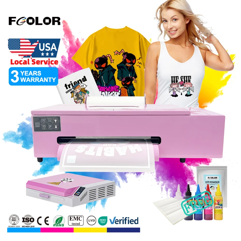 Fcolor NEW DIY T-shirt Printing Machine A3+ A3 PET Film Transfer DTF Printer L1800
