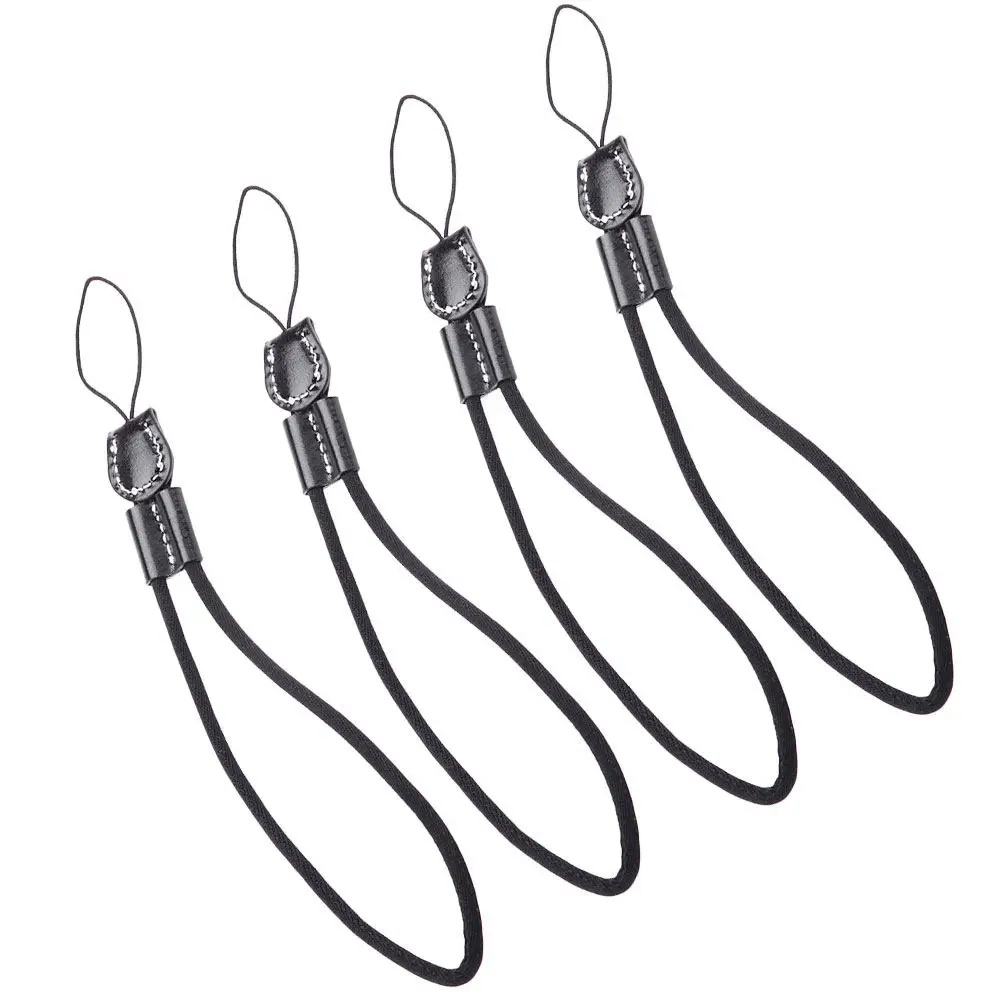 4개입 프리미엄 두꺼운 면 소재 카메라 손목 스트랩, 휴대폰, MP3, 키체인, 신분증, USB 플래시 드라이브용, 가볍고 안전한 목걸이형