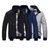 Men Coat Solid Color Stand Collar Pockets Casual Men Jacket Long Sleeve Elastic Cuff Spring Jacket for Daily Wear 1