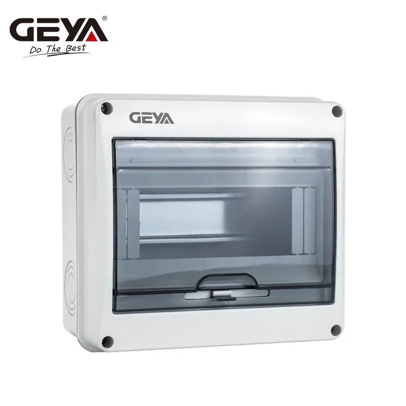 5/8Ways Waterproof Electrical Distribution Box GEYA Copper Bar Circuit Breaker MCB Power Plastic Junction Wire Box
