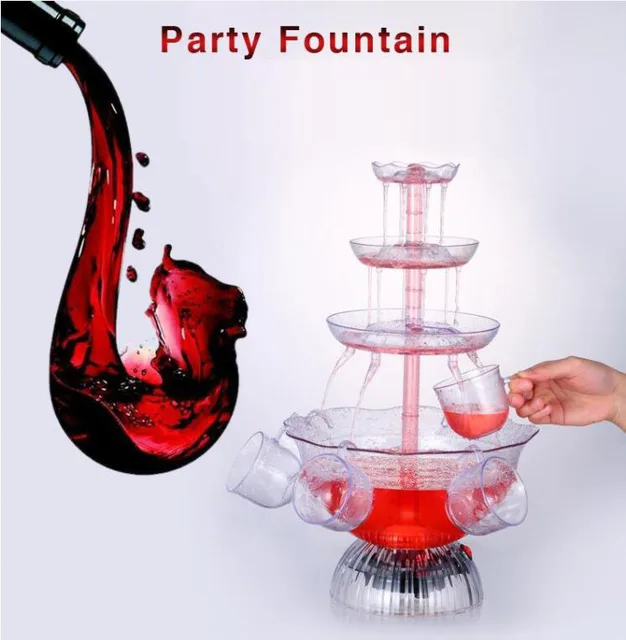 Fontaine à vin électrique LED, fontaine à champagne, affichage du