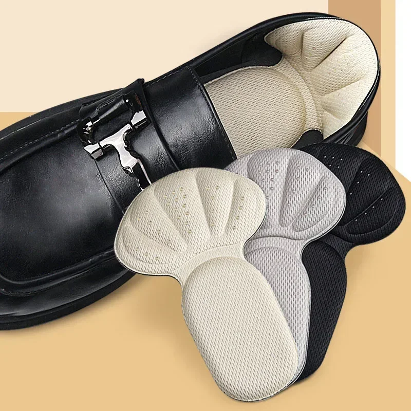 Heel Protector Heel Stickers Sneakers Feet Pads Pain Relief Size Reducer Non-slip Shoe Insoles T-Shaped Foot Care Pad Grips