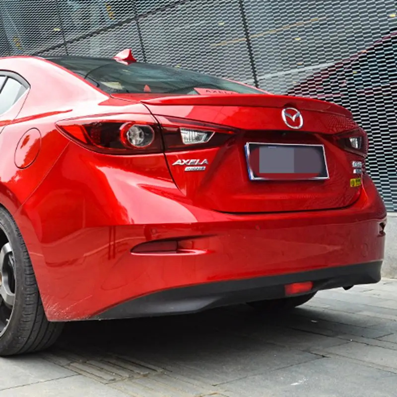 

Hot ABS Plastic Unpainted Primer Color Rear Trunk Wing Spoiler Car Accessories Fit For Mazda 3 Axela Sedan 4Doors 2014 2015 2016
