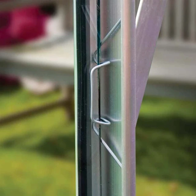 30 Pack Tartós Rozsdamentes Acél Üvegházhatású Üvegházak Klipek W Rugós Huzal Az Üvegházhoz - Image 6