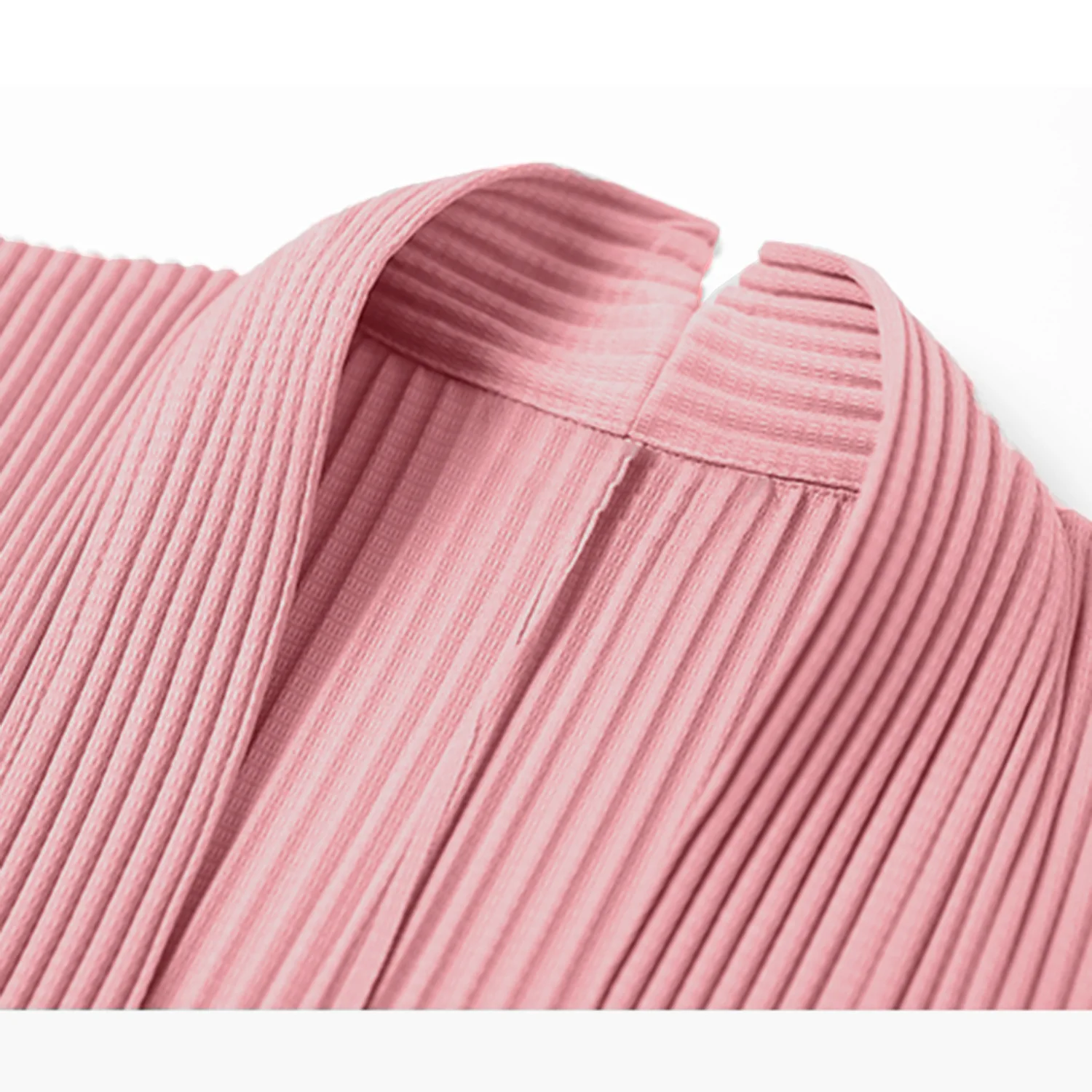Miyake Pleated Men Cardigan Blazer Pink Sets Korean Homme Fashion Designer Jacket Suits 5