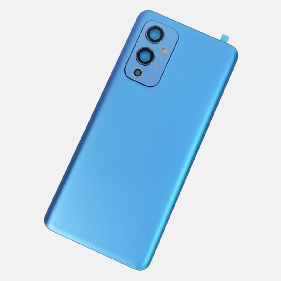 A +++ Gorilla Glass 5 Oneplus 9 용 후면 하우징 배터리 뒷면 커버 유리 수리 전화 도어 케이스 교체 + 카메라 렌즈 로고