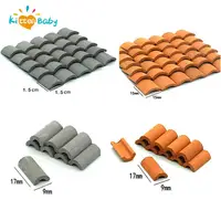 60 Pcs Roof Tiles Building Set Miniature Tiles Mini Dollhouse Shingles Fake Tile Dollhouse Kitchen Garden Accessories 1