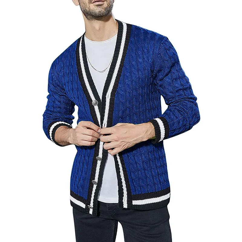Men's Sweater Cardigan Autumn And Winter New Color Knitting Shirt Europe And The United States Casual Large Size Sweater