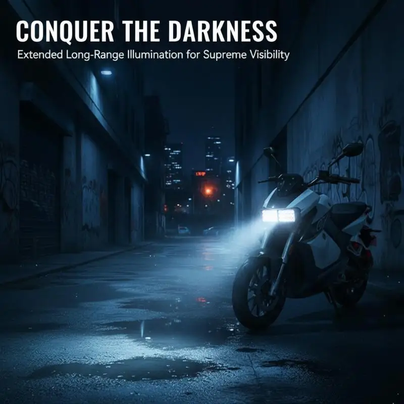 Faro per Bici Elettrica E-Bike 30 LED Alta Luminosità Impermeabile 12V-80V per Pendolarismo Quotidiano e Ciclismo - immagine 5
