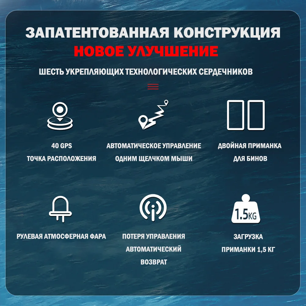 RC Bait Boat 500M V900 GPS 40 Points 500M Auto Driving Return 1.5KG V700 RC With Steering Light For Fishing Sonar 3