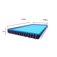 Piscine extérieure extra-large de 9,87 m, idéale pour les parcs aquatiques, les cours de natation et les loisirs aquatiques en famille 2