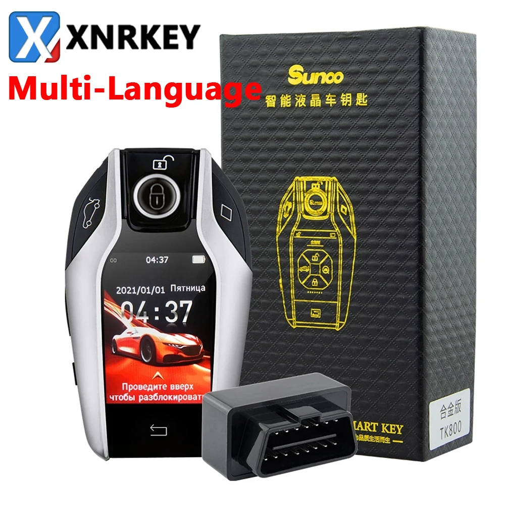 

XNRKEY Russian/Korean Universal Modified Boutique Smart Remote Key LCD Screen Newest TK800 for BMW/Ford/Mazda/Toyota/Porsche/Kia