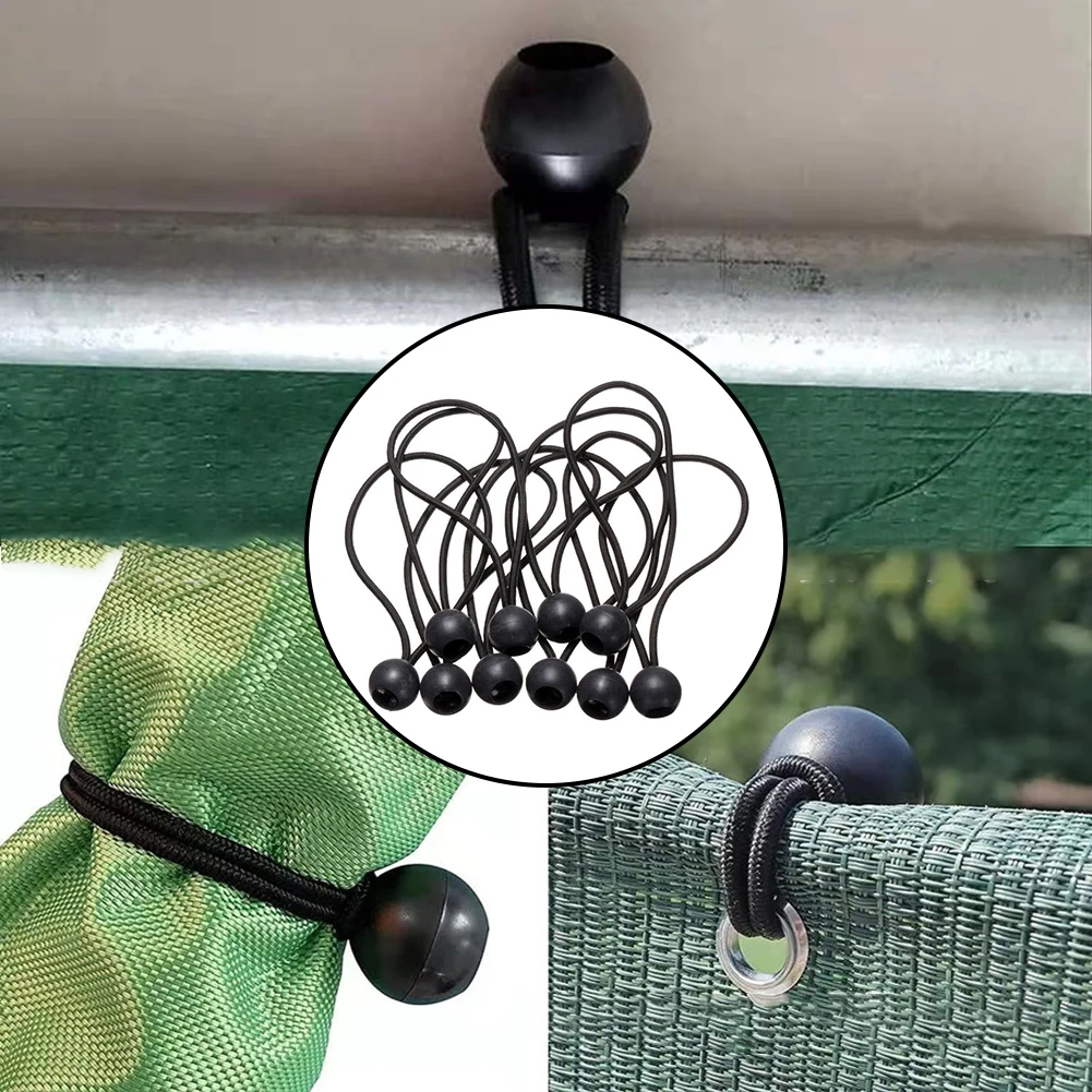 

Flag Poles Parts Flag Pole Clip Fixed Elastic Rope Decoration Elastic Rope Plastic Rope Ball 10Pcs Fixed Elastic Rope
