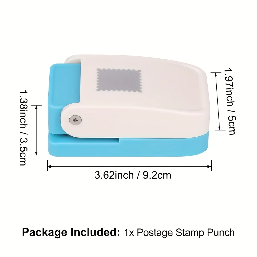 1x0.8인치/2.5x2.1센티미터 직사각형 스탬프 펀치; 레버형 기계, 종이 예술 스크랩북 펀칭기에 적합