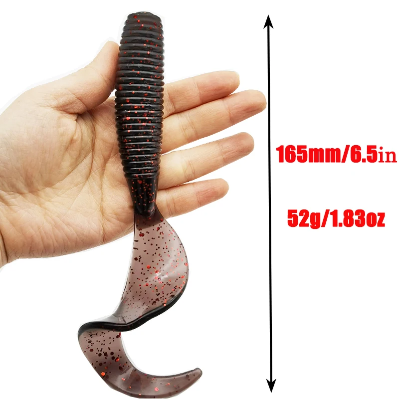 Leurre souple queue vibrante 16.5cm 52g pour pêche gros carnassiers brochet silure black bass