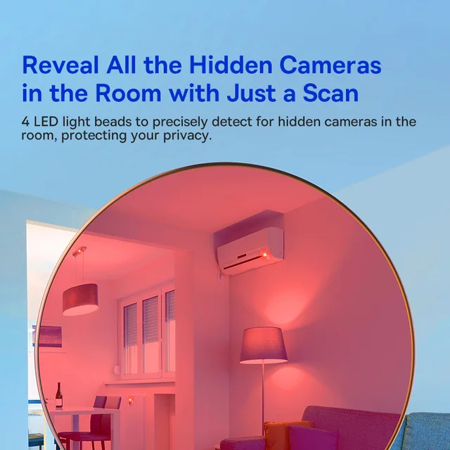 Baseus Camera Detector for Anti Candid Security Protection Mini Pinhole Hidden Camera Lens Detect Gadget Hotel Peeping Detector 2