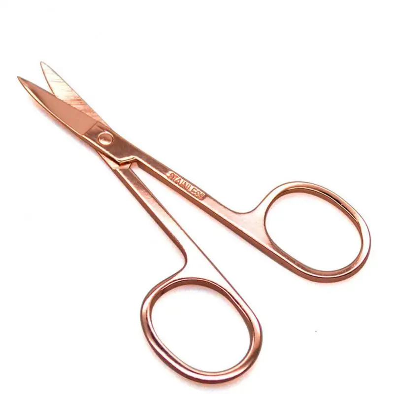 Craft Scissors 1/2PCS Curved Vintage Small Eyebrow Scissor Angled Beauty Scissors