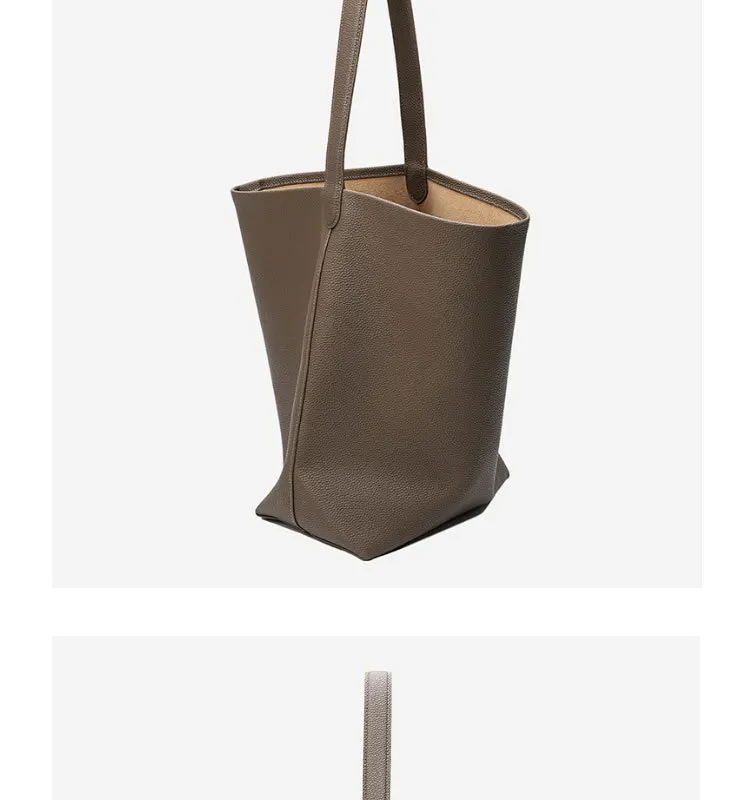 S4dca47a44bb14243aee3db8325540014e 100% Soft Real Leather Shoulder Bags Female Big Natural Real Cow Women Leather Handbags Luxury Bucket Ladies Tote Hand Bags Grey Mallzona