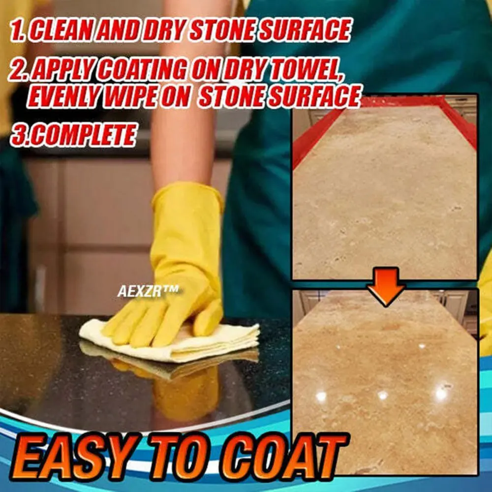 100ml Stone Crystal Plating Agent Stonework Polishing And Coating Agent Marble Quartz Tile Anti-Corrosion Incremental