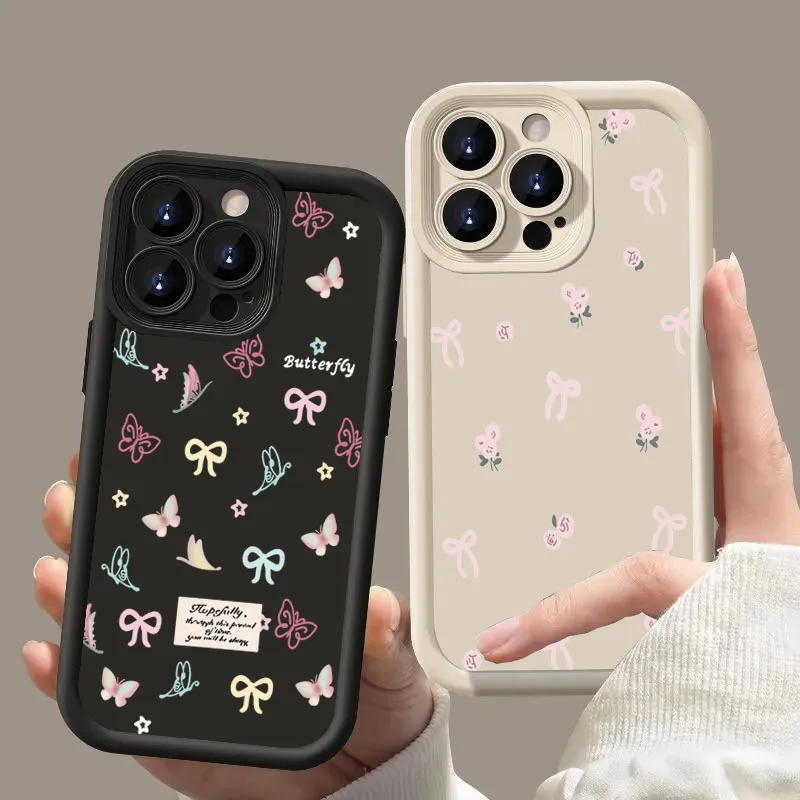 Bowknot Flower Silicone Soft Phone Case Cover
