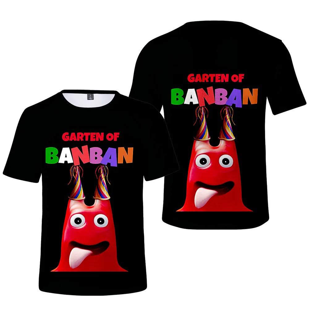 New Game Garten of BanBan Kids T-shirt Banban Garden Print T Shirt Cartoon Funny O-Neck T Shirt Children Summer Clothes Tee Top