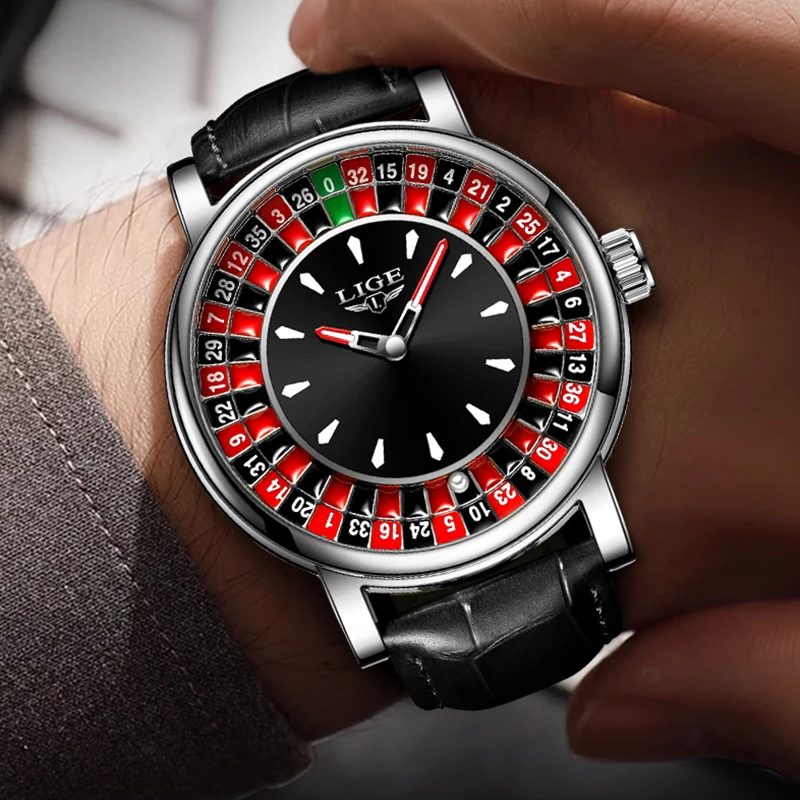 LIGE New Creative Game Dial Design Watches For Men Fashion Business Watch Men Military Sport Waterproof Men's Quartz Wristwatch