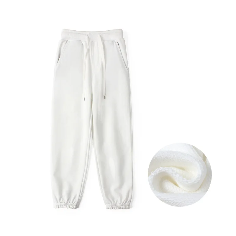 Autumn Children Boys Sweatpants Casual Teenage Pure Color Long Trousers Spring Teenage Thicken Jogger Pant White Pants 4-13Years