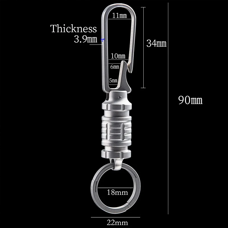 MINI TITANIUM BUCKLE Small Key Ring Waist Chain Accessories Outdoor EDC  Tool Ks $6.23 - PicClick AU